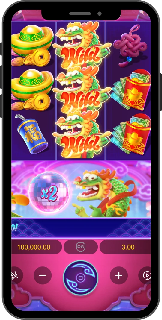 Fortune Dragon na Joga Junto no celular — A Bobina Multiplicadora abaixo da grade — 