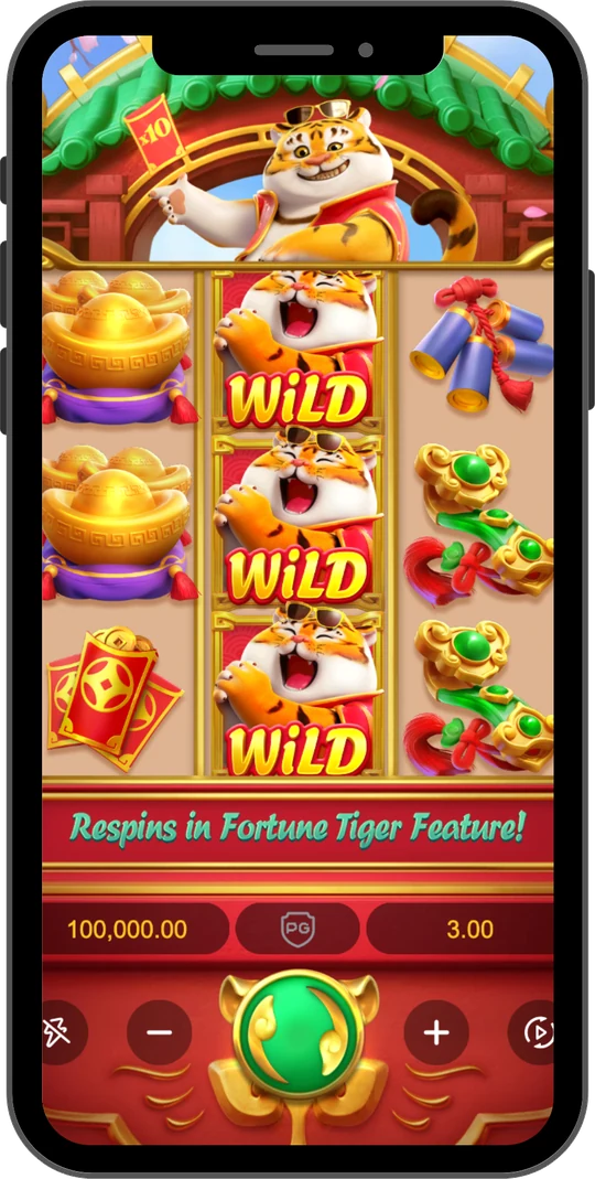 Fortune Tiger na Joga Junto no celular — O recurso Respins: os Tigres Wild travam