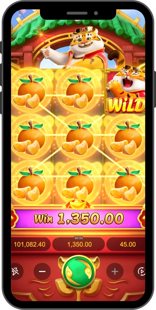 Fortune Tiger na Joga Junto no celular — Uma linha premiada: símbolos iguais form