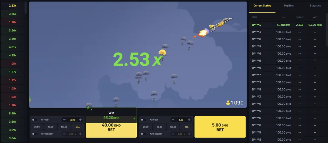 JetX na Joga Junto — 2,53× e uma aposta já retirada em 2,33× (demo)