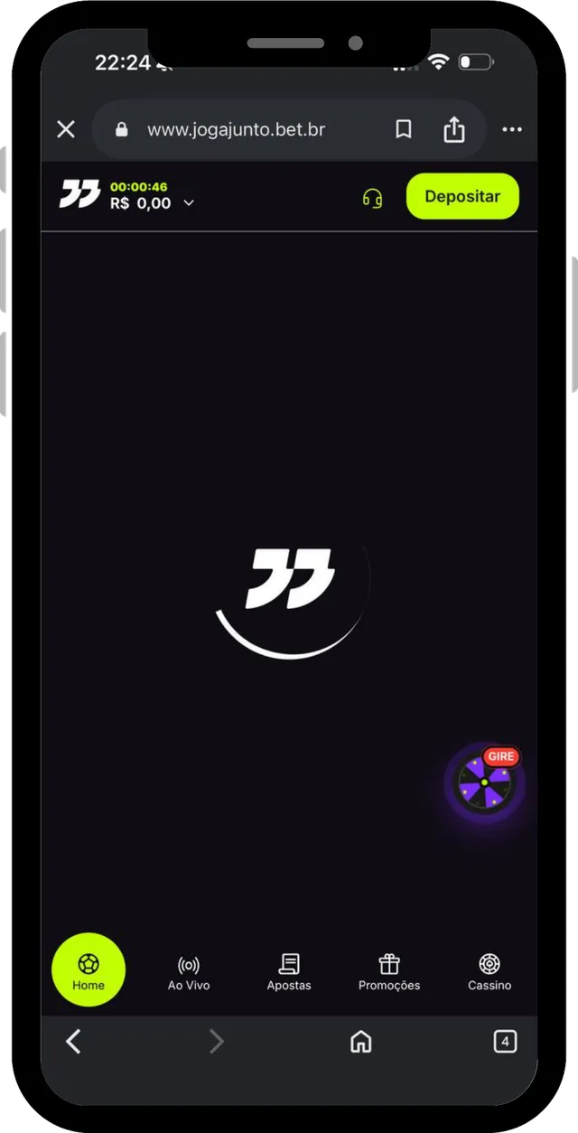 Login Joga Junto passo 4: Pronto, você entrou