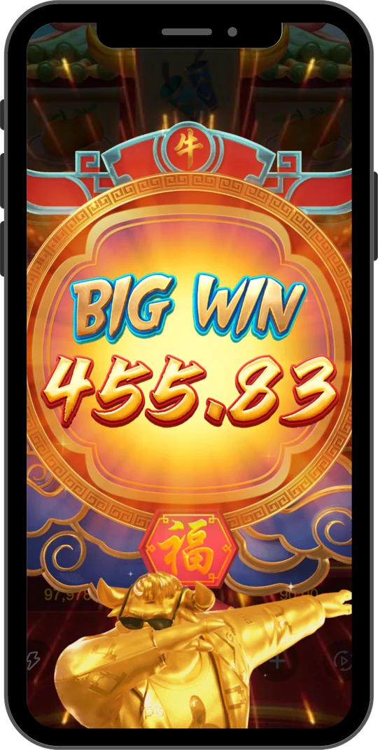 Fortune Ox na Joga Junto no celular — Tela de “Big Win” — prêmios assim são raro