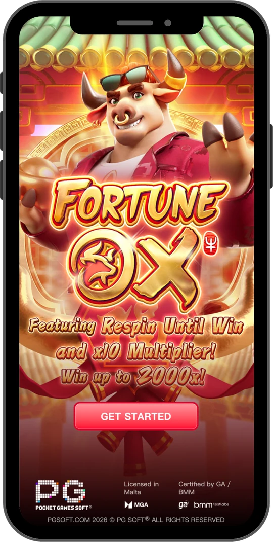 Fortune Ox na Joga Junto no celular — Tela de abertura: o jogo mostra o teto de 