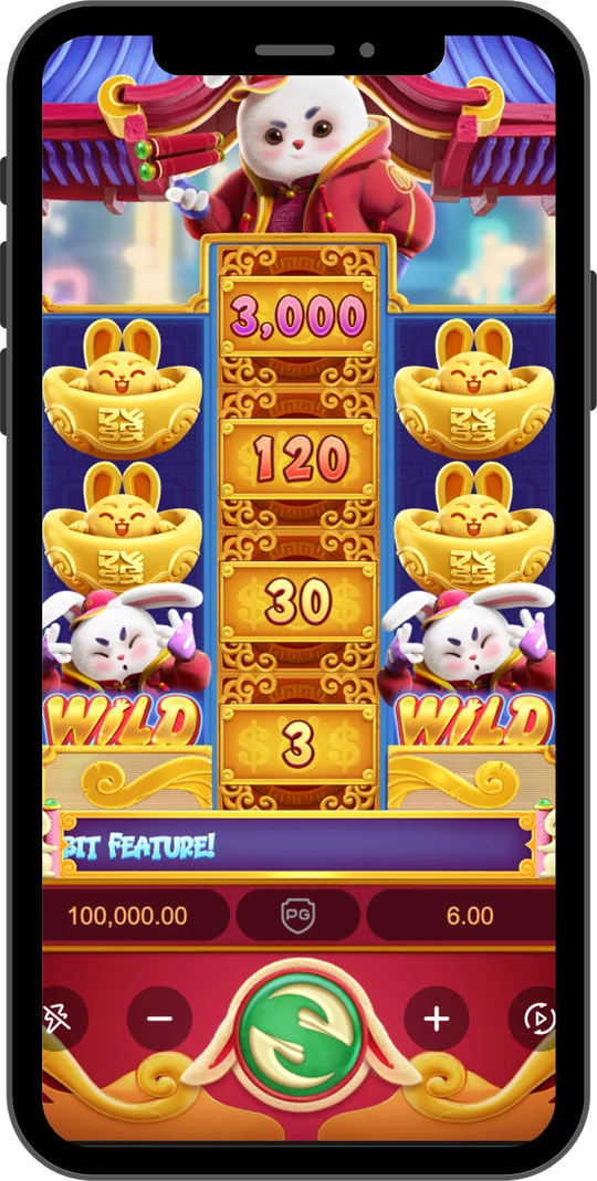 Fortune Rabbit na Joga Junto no celular — Cada símbolo de prêmio carrega um valor — 