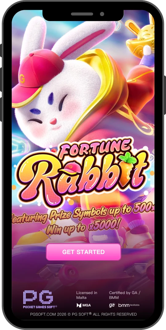 Fortune Rabbit na Joga Junto no celular — Tela de abertura: o próprio jogo mostra o 