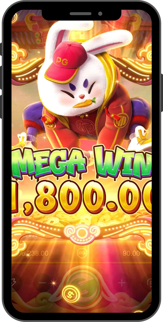 Fortune Rabbit na Joga Junto no celular — Tela de “Mega Win”: prêmios grandes existe