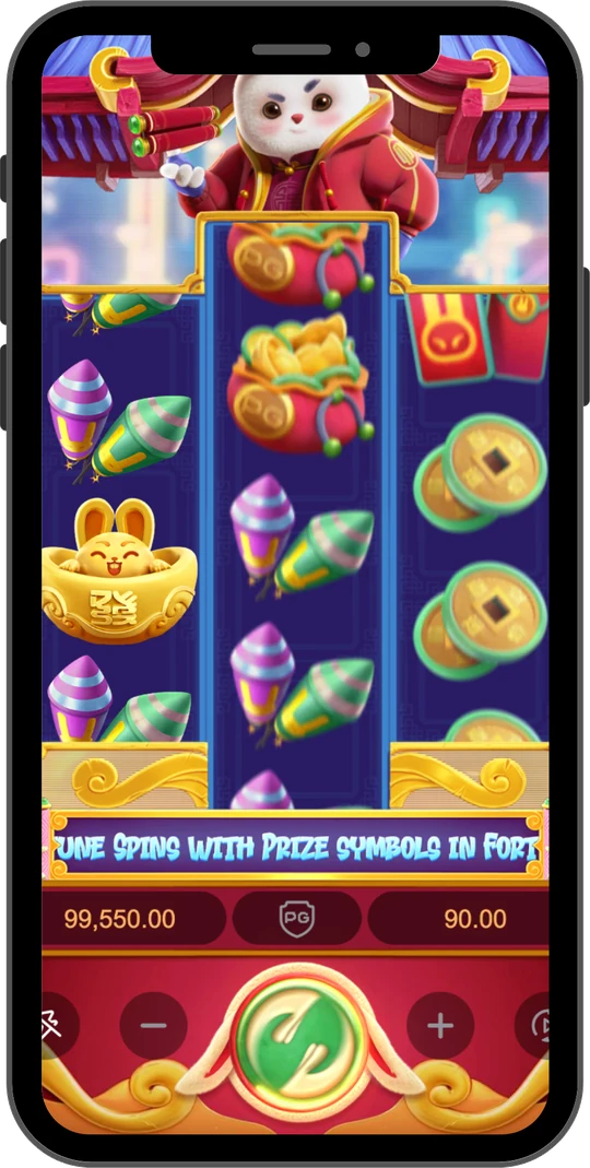 Fortune Rabbit na Joga Junto no celular — A Fortune Spins em ação: durante o recurso