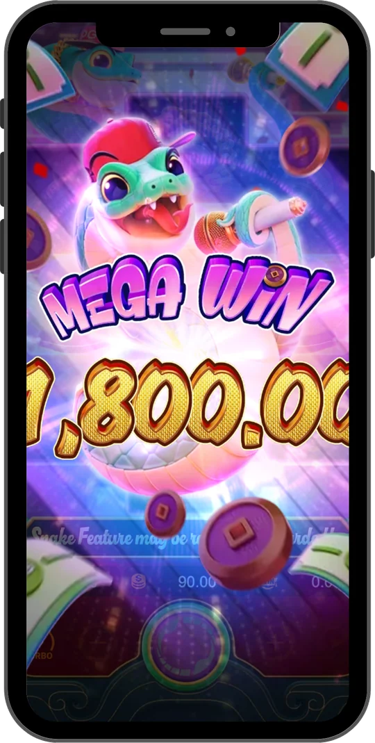 Fortune Snake na Joga Junto no celular — Tela de “Mega Win”: prêmios grandes existem, mas são